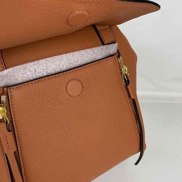 New Tory Burch Half Moon Leather Satchel - Picture 5 of 8